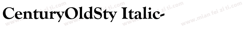 CenturyOldSty Italic字体转换